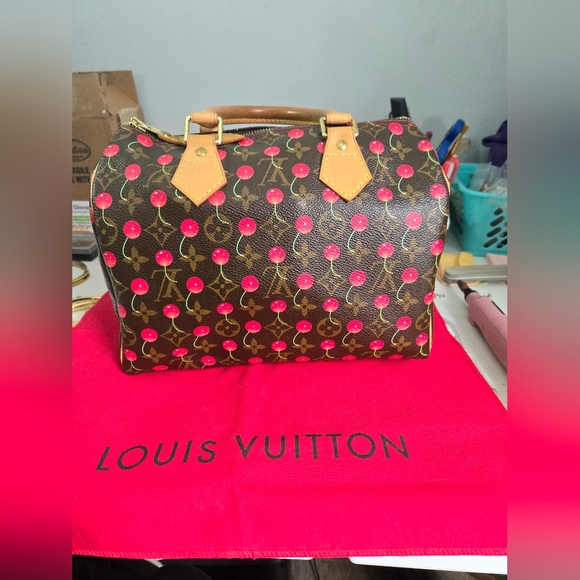 Louis Vuitton Handbags - Louis Vuitton handbag Murakami Monogram brown Takashi Speedy Cherry